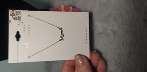 LC Lauren Conrad MOM 16" goldtone Necklace